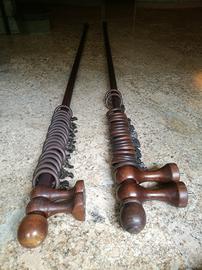 BARRE IN LEGNO PORTA TENDA