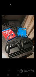 playstation 4+2 joystick dualshock+gioco spidermen