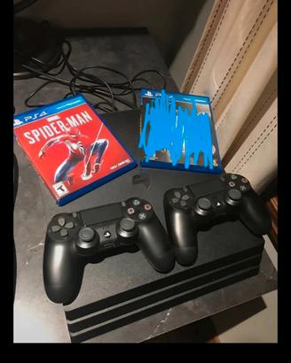 playstation 4+2 joystick dualshock+gioco spidermen