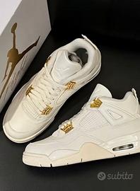 Jordan Air Jordan 4 "Metallic Gold" Bianco 40