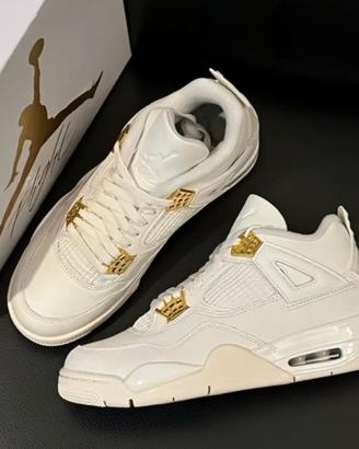 Jordan Air Jordan 4 "Metallic Gold" Bianco 40