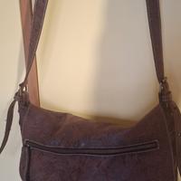 borsa tracolla pelle marrone vintage