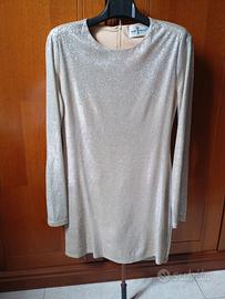 Vestito paillettes bianco