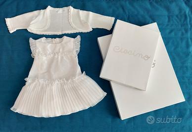 Vestitino e Coprispalla Battesimo Bimba CICCINO
