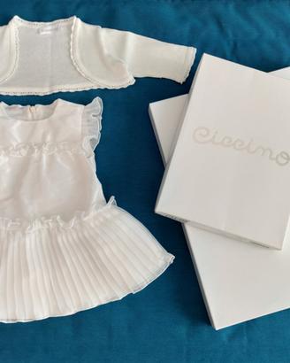 Vestitino e Coprispalla Battesimo Bimba CICCINO