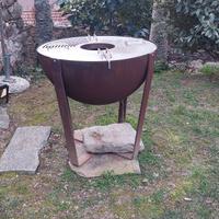 Braciere e barbecue in corten e acciaio inox