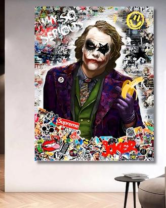 Quadro su tela Joker Pop art-70x100 cm