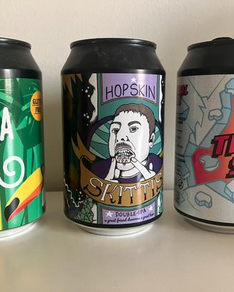 3 lattine birra da collezione vuote