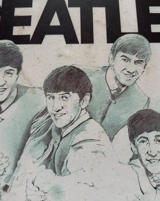 Targa  poster metallo The Beatles vintage 1993