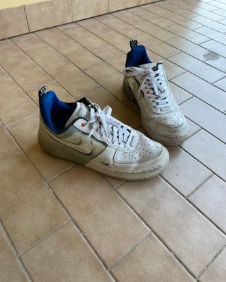 Nike Air Force 1 React LV8 Bianche / Blu - Usate