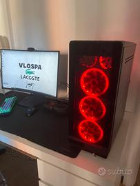 Computer Pc fisso da gaming + Tastiera e mouse