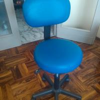 Sgabello con Schienale e Ruote