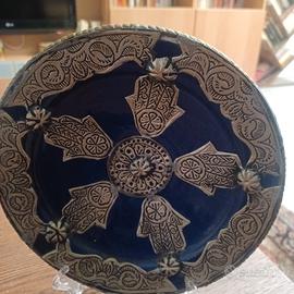 Piatto in ceramica marocchino decorato a mano