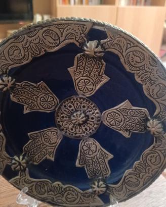 Piatto in ceramica marocchino decorato a mano
