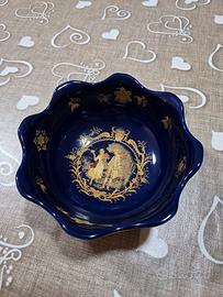 fondina ceramica blu cobalto e oro