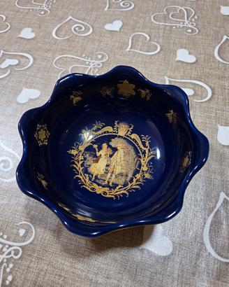 fondina ceramica blu cobalto e oro
