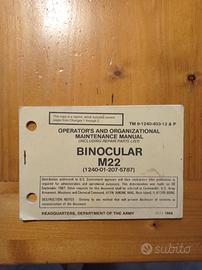 Manuale militare per Binocolo M22 US Army