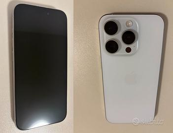 iPhone 15 Pro 256GB Bianco perfetto + accessori