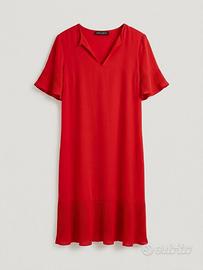 Abitino rosso Fiorella Rubino con dett. plissè 48