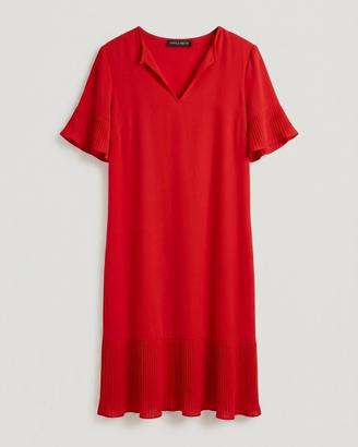 Abitino rosso Fiorella Rubino con dett. plissè 48