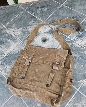 Borsa vintage militare in canapa 