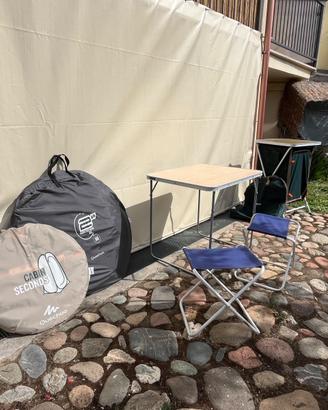 Tenda 2 second 3 posti, cabin second quechua