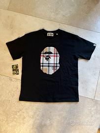 T-shirt A Bathing Ape BAPE nera check – Taglia S