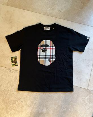 T-shirt A Bathing Ape BAPE nera check – Taglia S