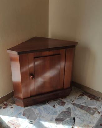 Mibile tv ad angolo in legno