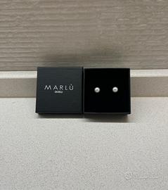 Orecchini perle bianche Marlù nuovi con scatola