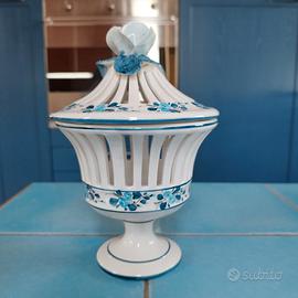 Vaso bomboniera ceramica Capodimonte