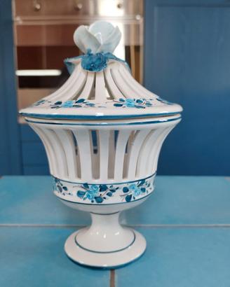 Vaso bomboniera ceramica Capodimonte