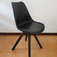 Sedie nere stile nordico - set da 4