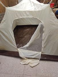 Tenda campeggio igloo 3 posti con 3 sacchi a pelo