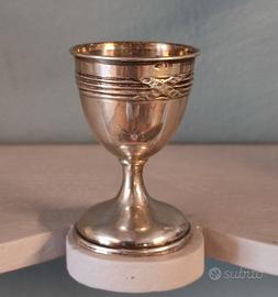 Portauovo vintage coquetier art decò argento 800