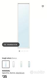 NISSEDAL
Specchio, bianco, 40x150 cm 