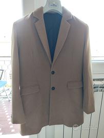 Cappotto Uomo Beige Cammello David Naman  Slim Fit