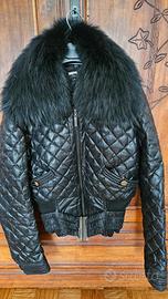 Piumino nero trapuntato stile Chanel