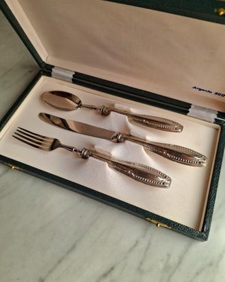 Tris posate in argento 800