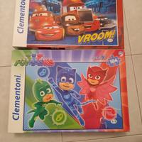 9 PUZZLE  104 pezzi pjmask,cars,Nemo,pawpatrol,18€