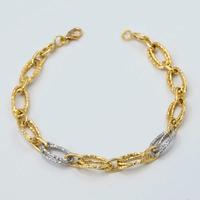Bracciale donna in oro giallo e bianco 18 kt D.42
