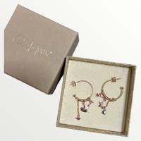 Orecchini cerchio Gipsy tris charms  arg 925 nuovi