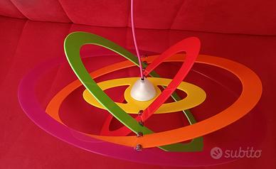 LAMPADARIO PLEXIGLASS SOSPENSIONE SATURNO ANELLI