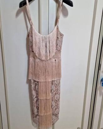 Abito longuette Elisabetta Franchi pizzo rosa