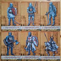 6 carte descrittive Cavalieri Medievali