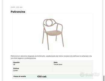 Poltroncine e tavoli da esterno EMU
