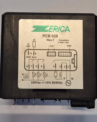Scheda elettronica ZERICA PCB 025 Rev.7 originale