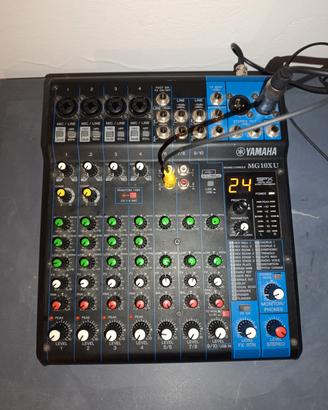 Mixer Yamaha MG10XU+cassa fbt+ microfono senn E835