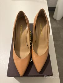 Décolleté Alberto Zago nude tacco 7,5 cm tg.37