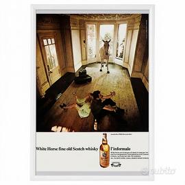 White Horse Whisky 1974 quadro vintage originale 